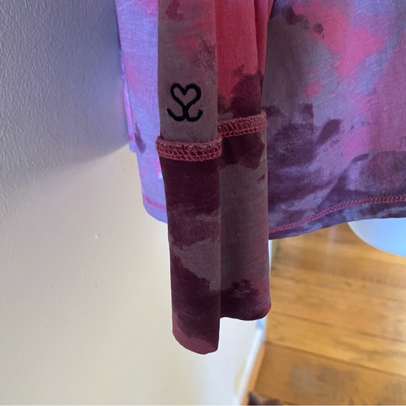 Seed to Style Women Purple & Pink Long Sleeve 100% Organic Cotton Blouse Size L - Picture 7 of 10